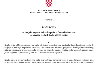 Javni poziv za kratku priču o Domovinskom ratu