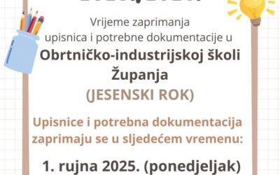 Upisi u 1. razred srednje škole