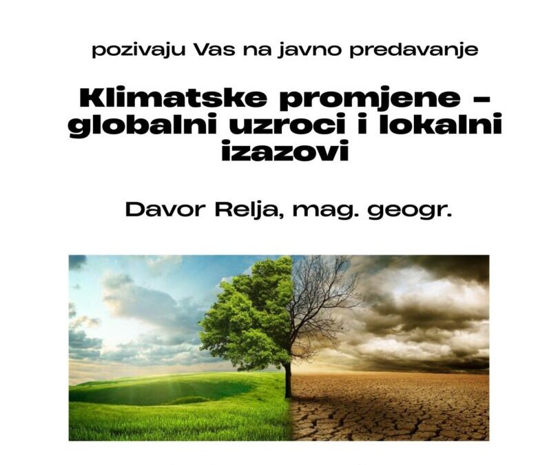 Poziv na javno predavanje o klimatskim promjenama